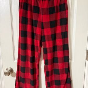 Women's Red and Black Plaid Pajama Pants